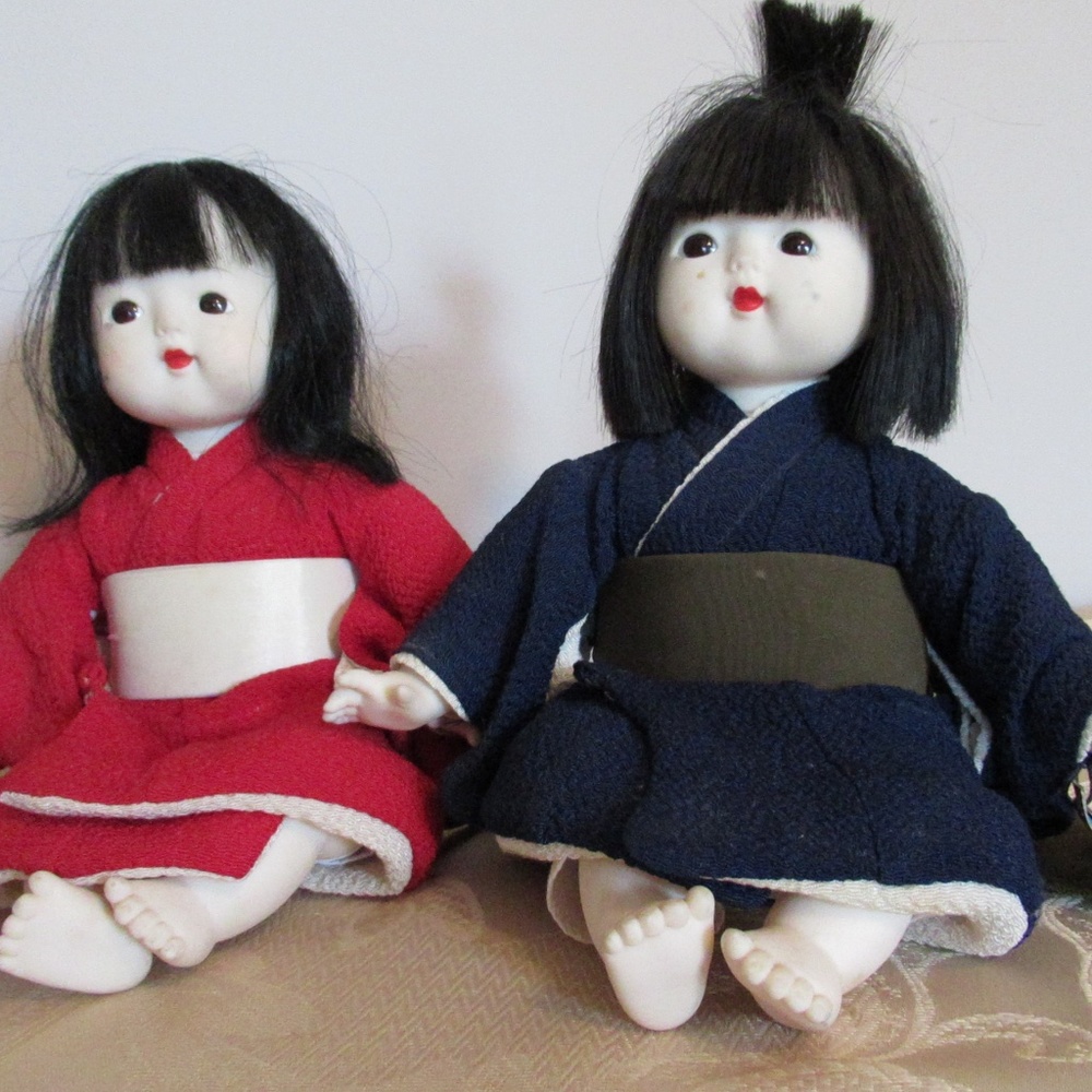 Authentic Japanese Kyoto & Ooiko Porcelain dolls
